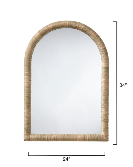 Jamie Young Hilltop Seagrass Arch Wall Mirror