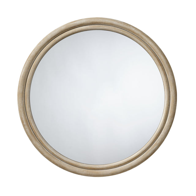 Jamie Young Riley Wood Round Wall Mirror