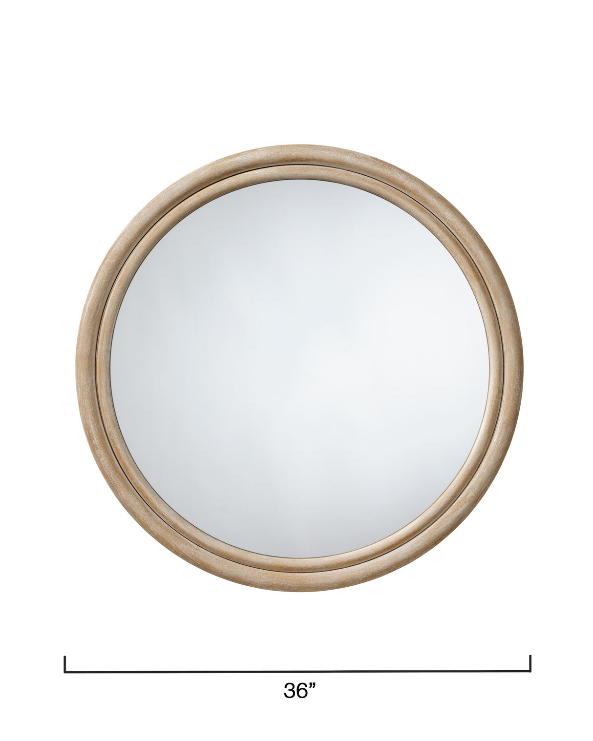 Jamie Young Riley Wood Round Wall Mirror