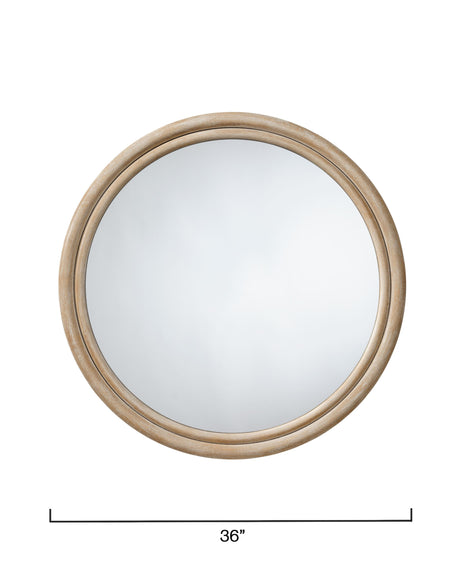Jamie Young Riley Wood Round Wall Mirror
