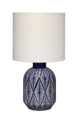 Jamie Young Highland Ceramic Table Lamp with Linen Shade