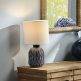 Jamie Young Highland Ceramic Table Lamp with Linen Shade