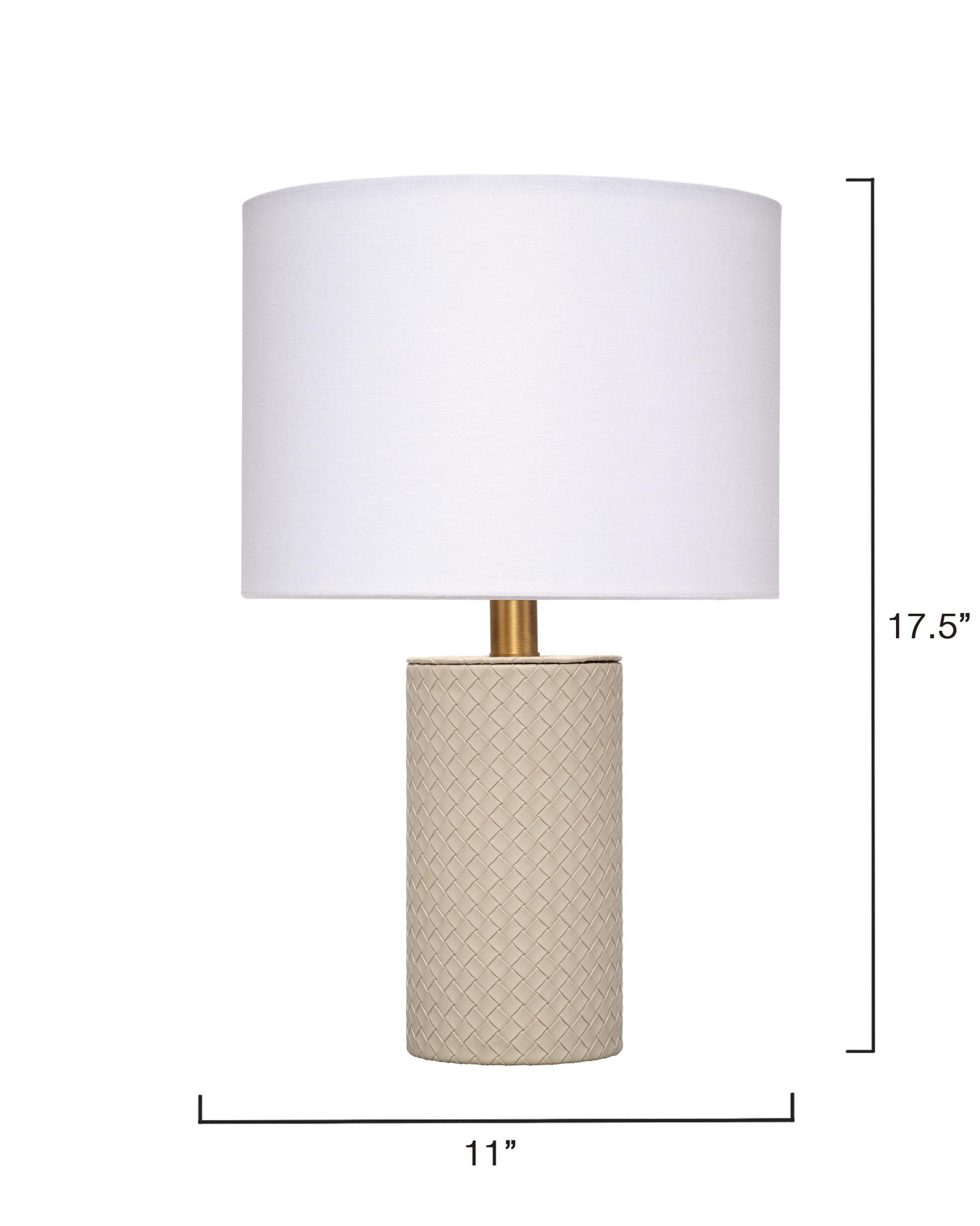 Jamie Young Roman Leather Table Lamp with Linen Shade, Grey