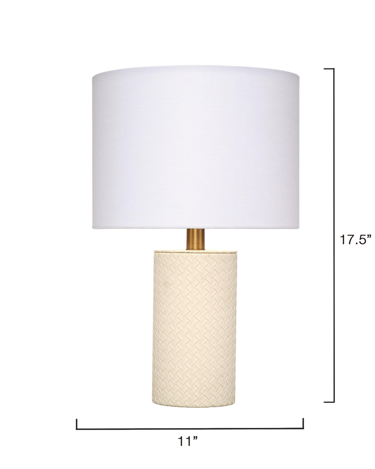 Jamie Young Roman Leather Table Lamp with Linen Shade, White