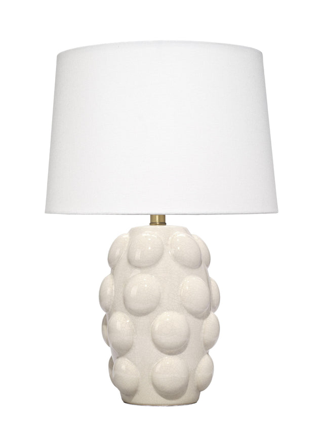 Jamie Young Silas Ceramic Table Lamp with Linen Shade