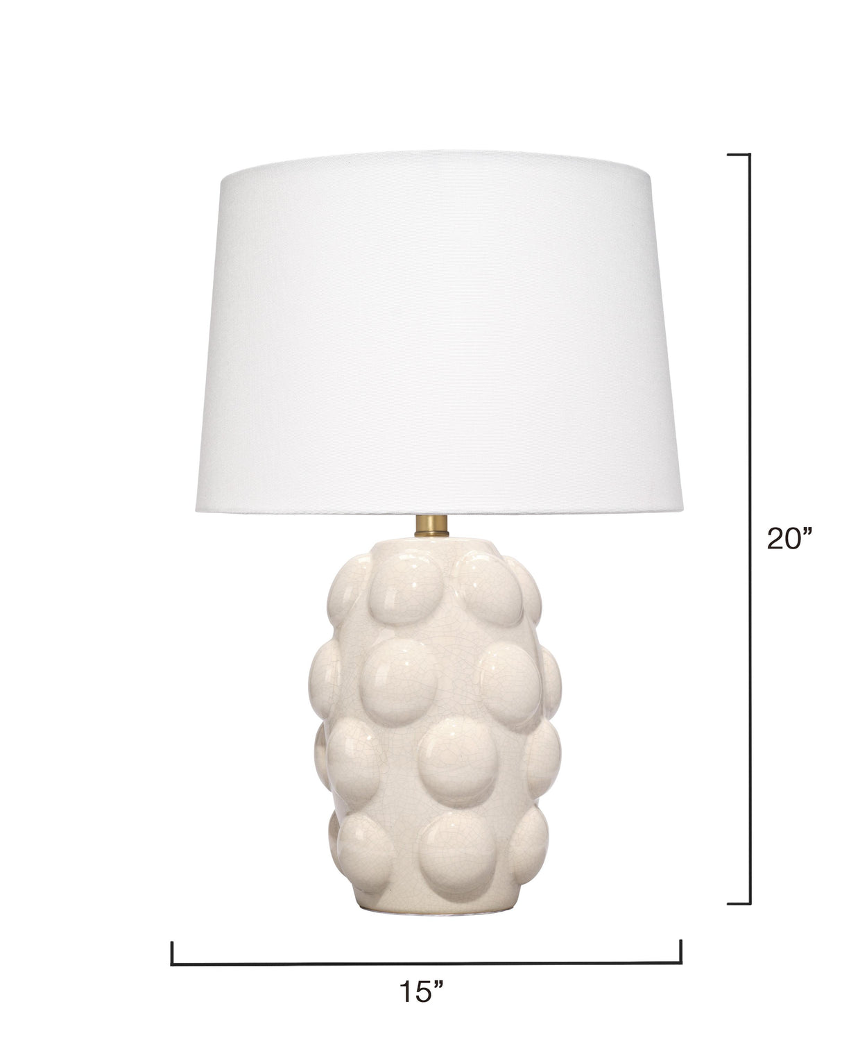 Jamie Young Silas Ceramic Table Lamp with Linen Shade