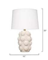 Jamie Young Silas Ceramic Table Lamp with Linen Shade