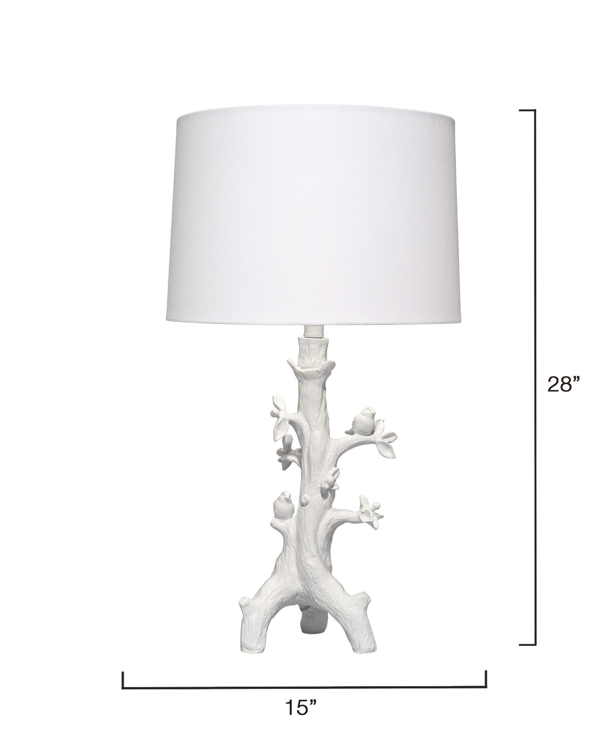 Jamie Young Sycamore Resin Table Lamp with Linen Shade