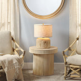 Jamie Young Timber Table Lamp with Linen Shade