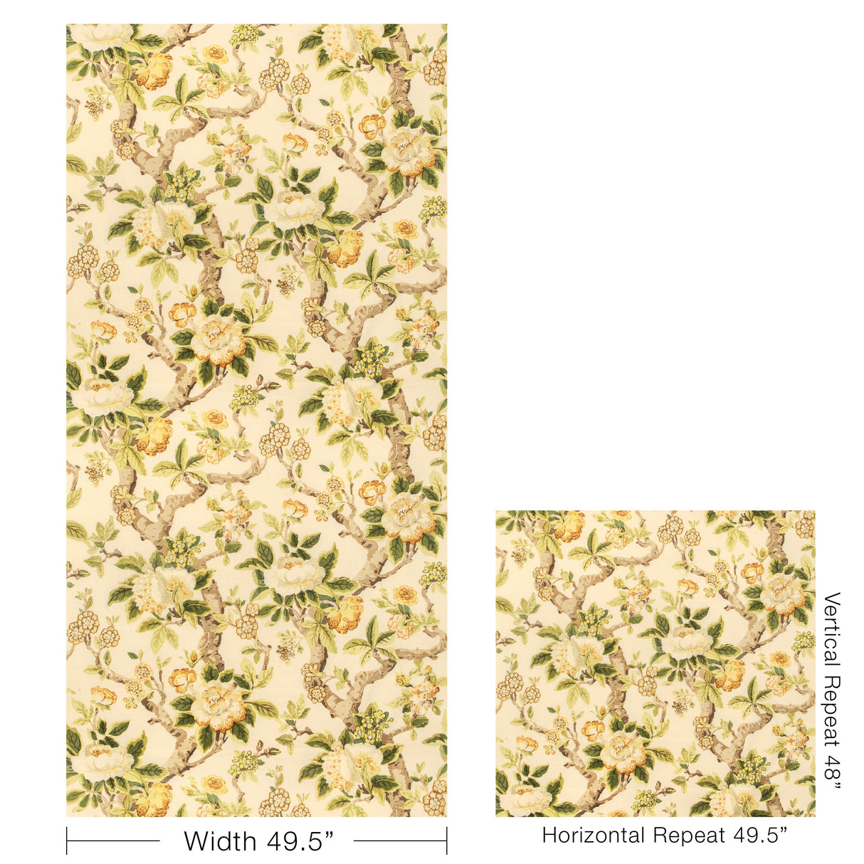 Lee Jofa TARA MAGNOLIA GOLD Fabric