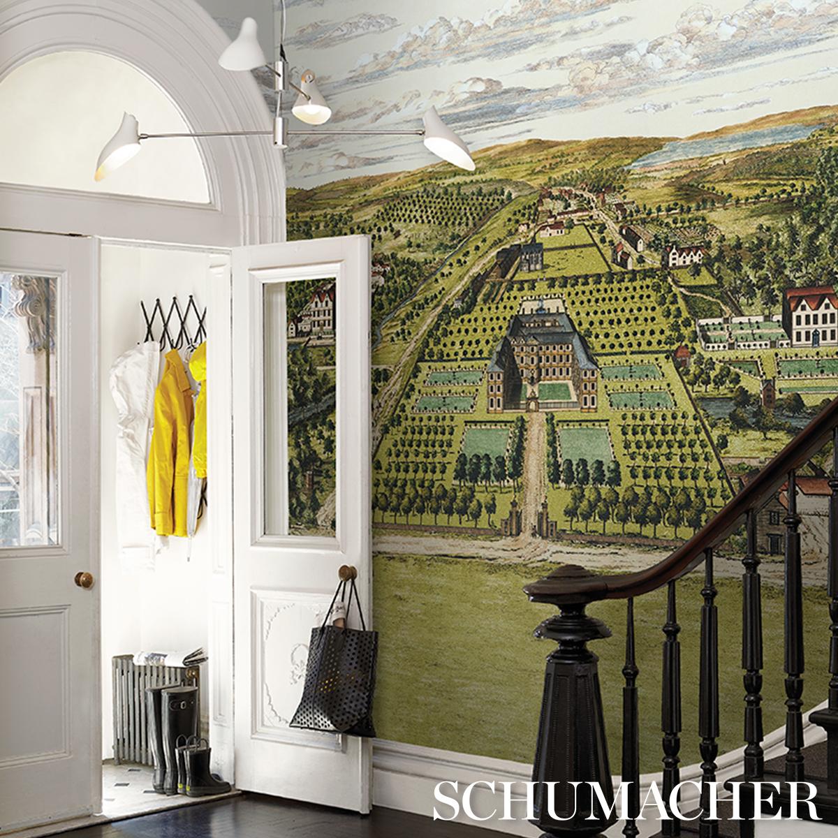 Schumacher Mr. Darcy 3 Panel Set Pemberley Green Wallpaper