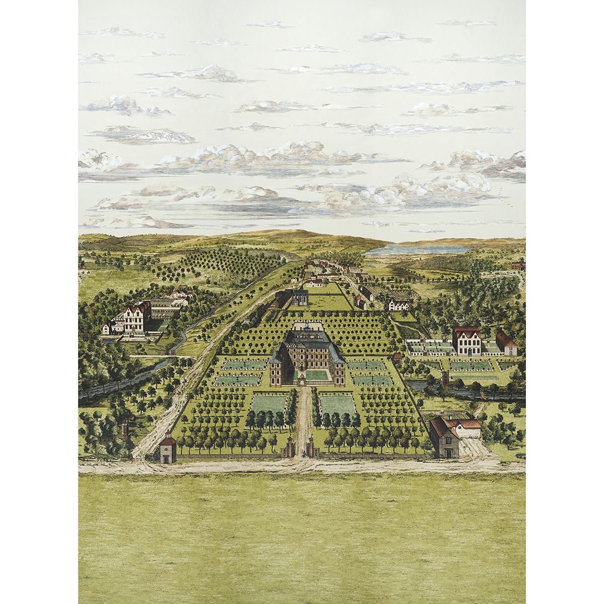 Schumacher Mr. Darcy 3 Panel Set Pemberley Green Wallpaper