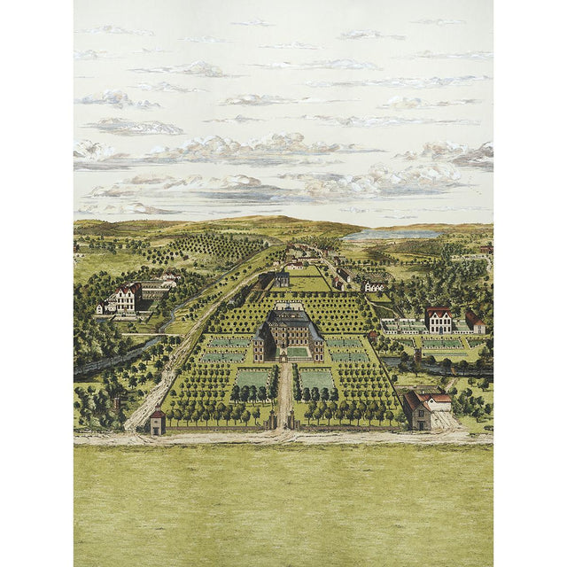 Schumacher Mr. Darcy 3 Panel Set Pemberley Green Wallpaper