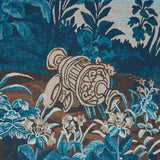 Schumacher La Fort 3 Panel Set Antique Blue Forest Wallpaper