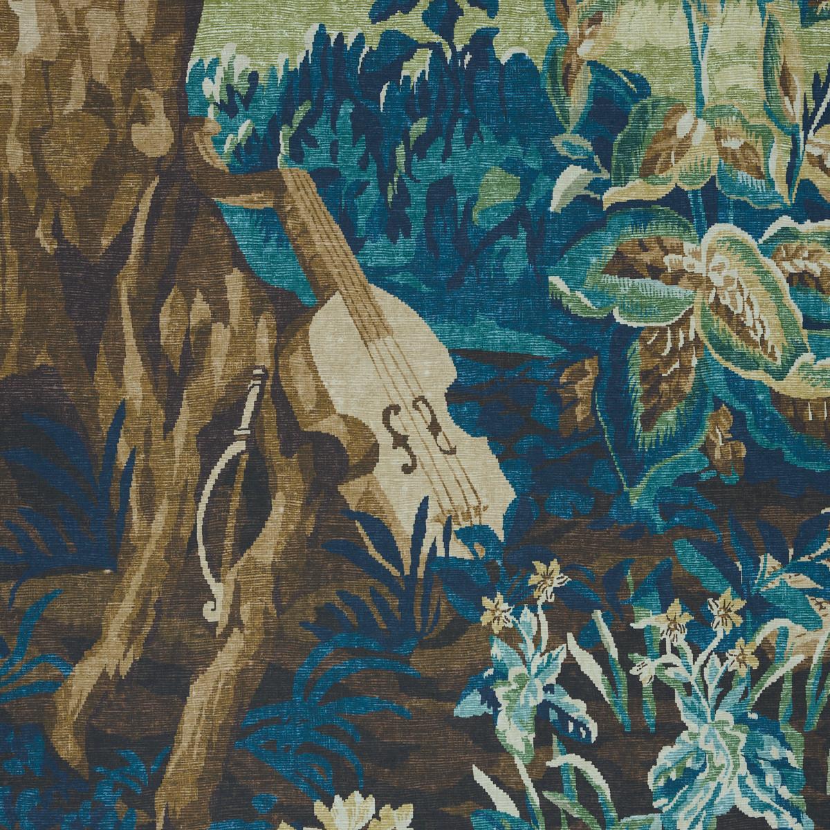 Schumacher La Fort 3 Panel Set Autumn Green Forest Wallpaper