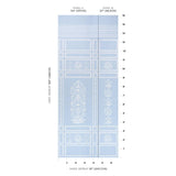 Schumacher Palladio Mughal Two Panel Set Sky Wallpaper
