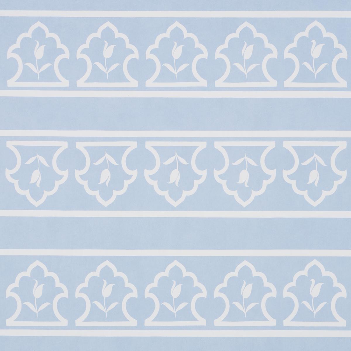 Schumacher Palladio Mughal Two Panel Set Sky Wallpaper