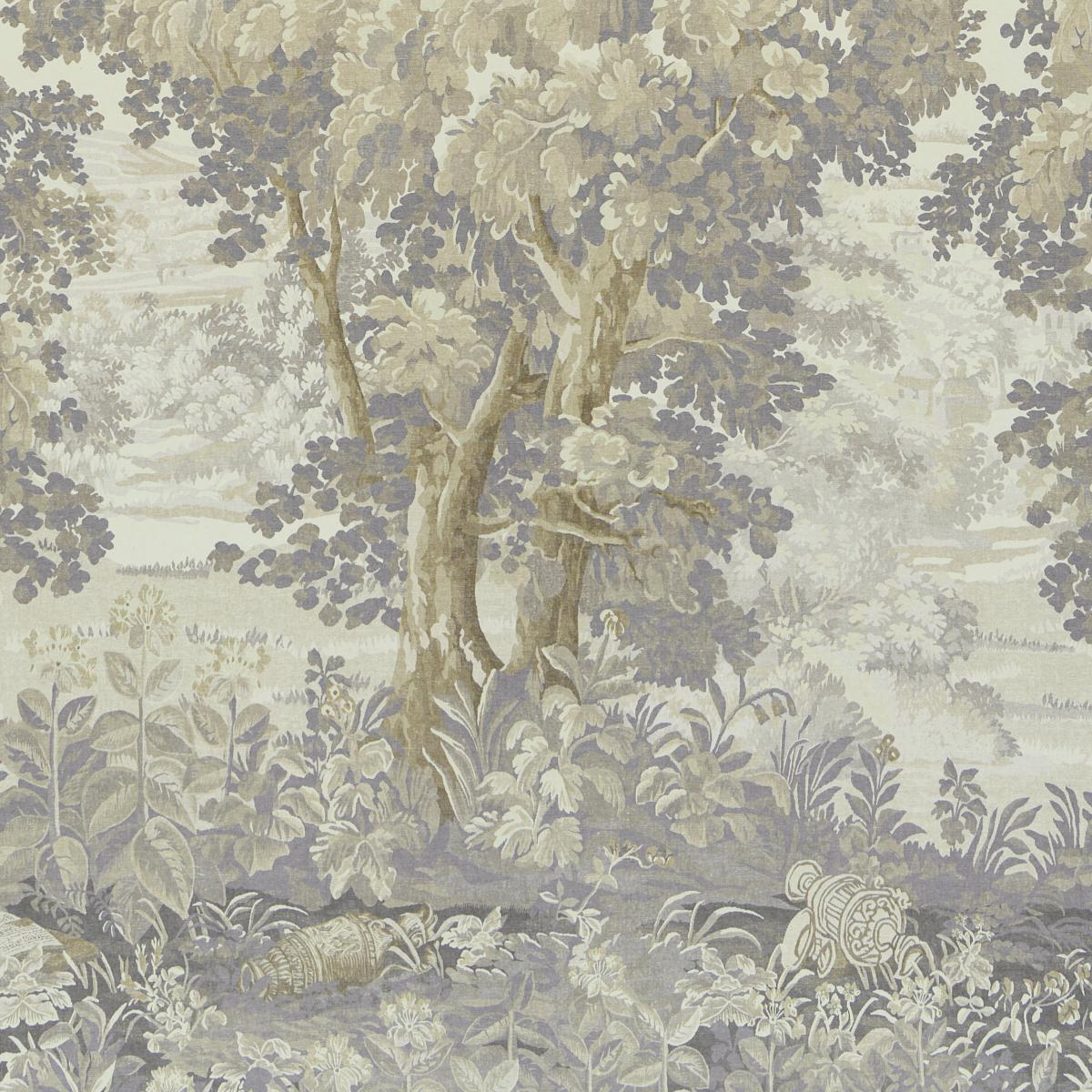 Schumacher La Fort 3 Panel Set Oyster Forest Wallpaper