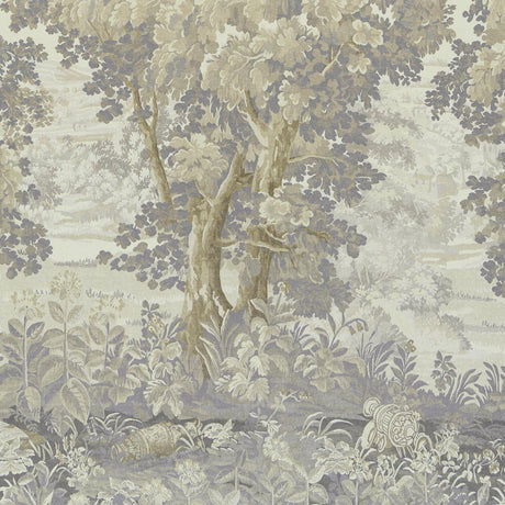 Schumacher La Fort 3 Panel Set Oyster Forest Wallpaper