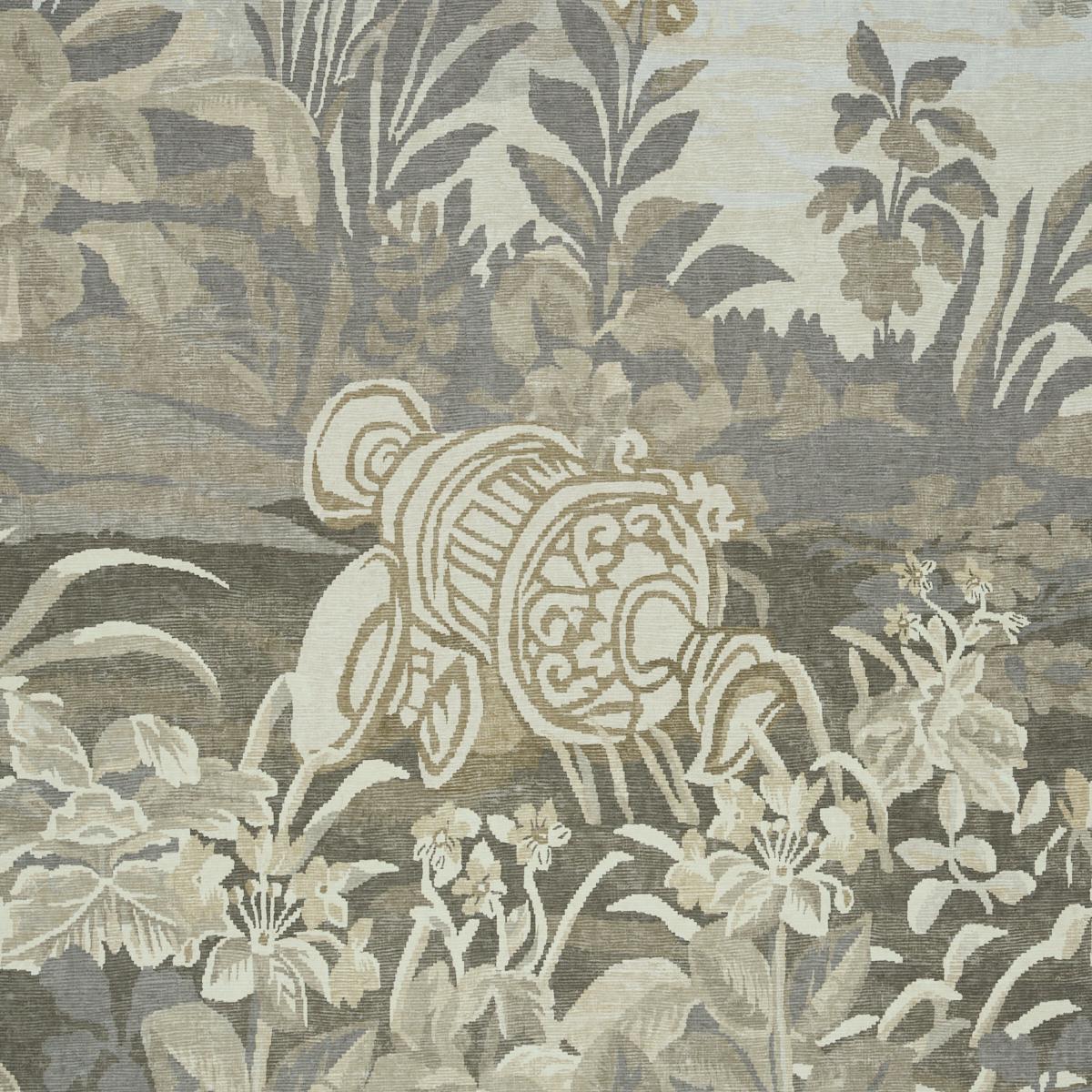 Schumacher La Fort 3 Panel Set Oyster Forest Wallpaper