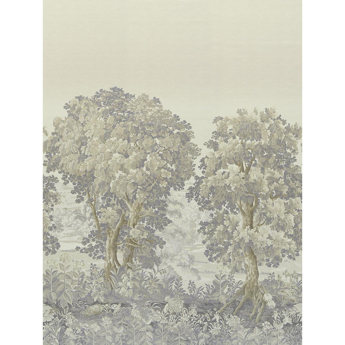 Schumacher La Fort 3 Panel Set Oyster Forest Wallpaper