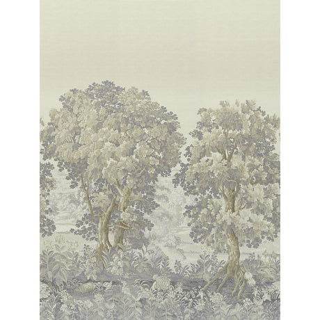Schumacher La Fort 3 Panel Set Oyster Forest Wallpaper