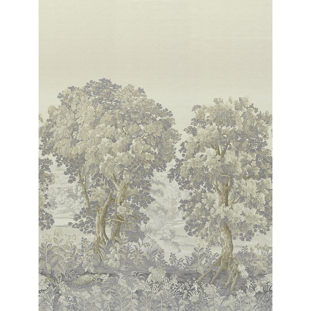 Schumacher La Fort 3 Panel Set Oyster Forest Wallpaper