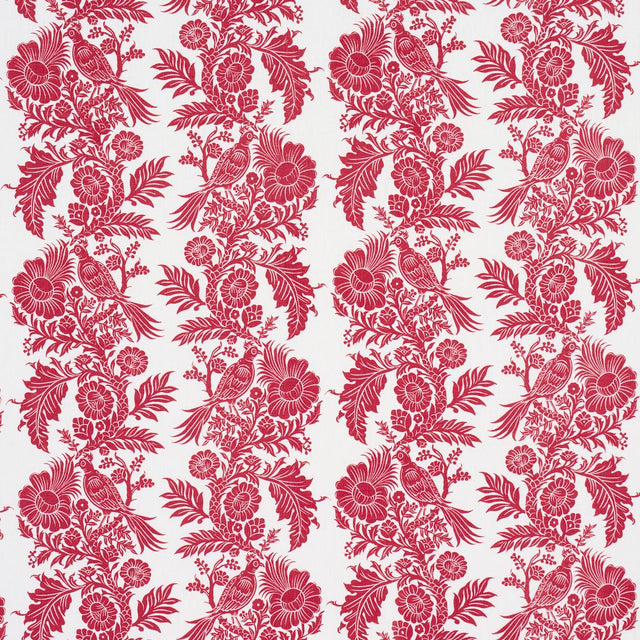 Schumacher Raven Woods Red Fabric