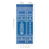 Schumacher Palladio Mughal Two Panel Set Blue Wallpaper