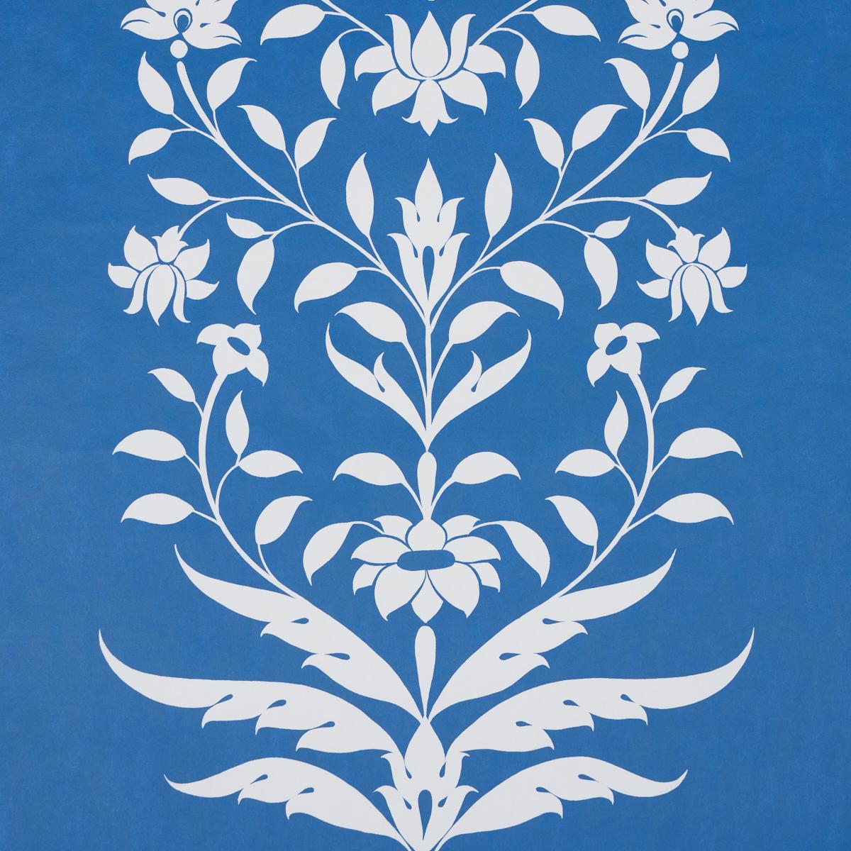 Schumacher Palladio Mughal Two Panel Set Blue Wallpaper