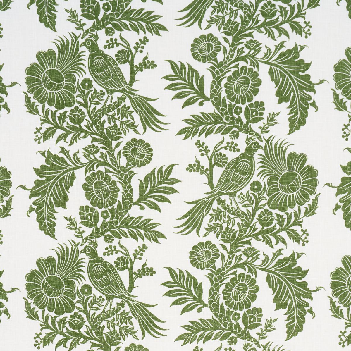 Schumacher Raven Woods Green Fabric