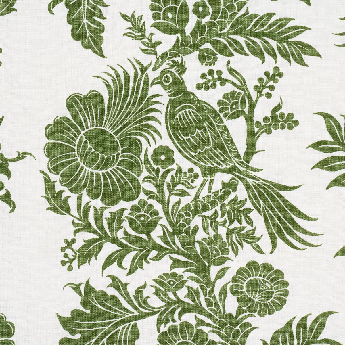 Schumacher Raven Woods Green Fabric
