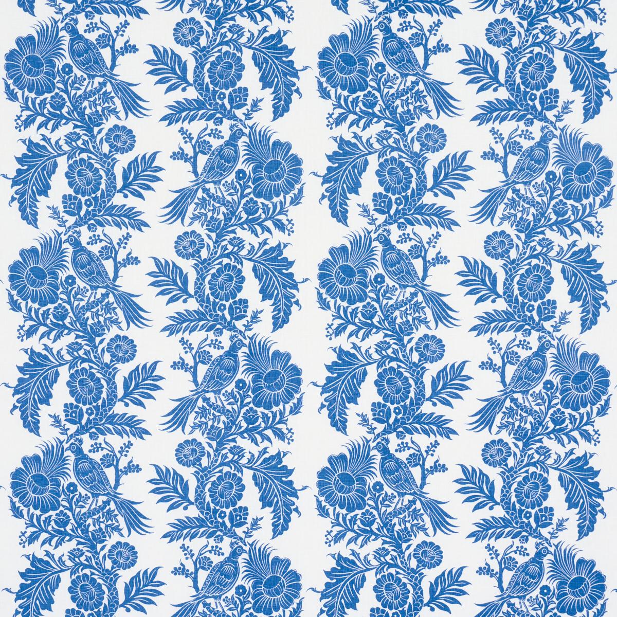 Schumacher Raven Woods Blue Fabric