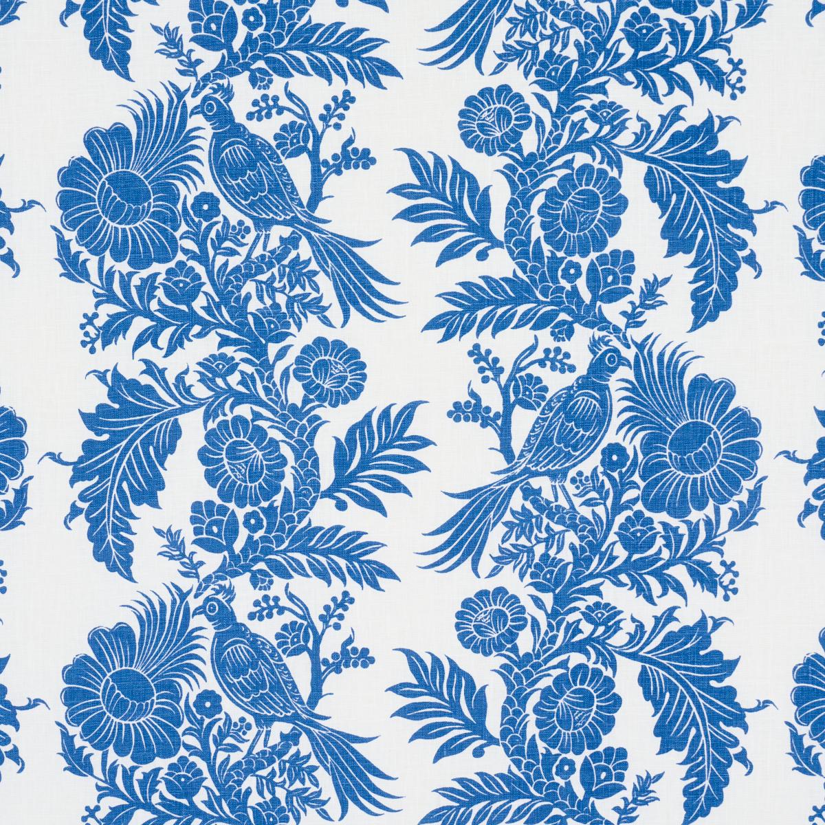 Schumacher Raven Woods Blue Fabric