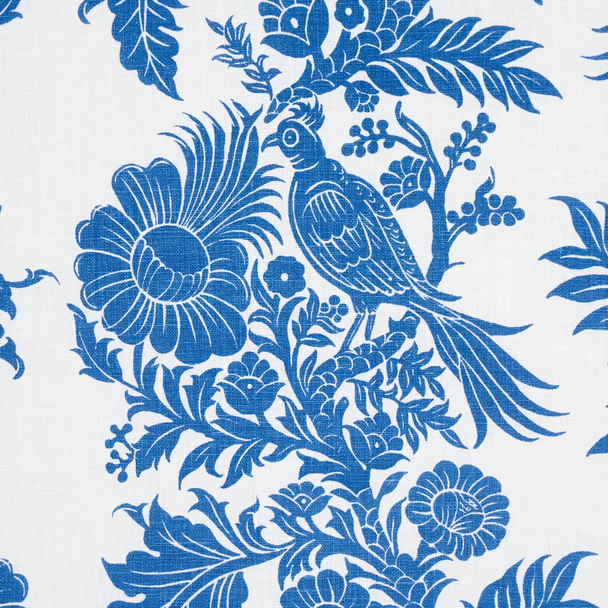 Schumacher Raven Woods Blue Fabric