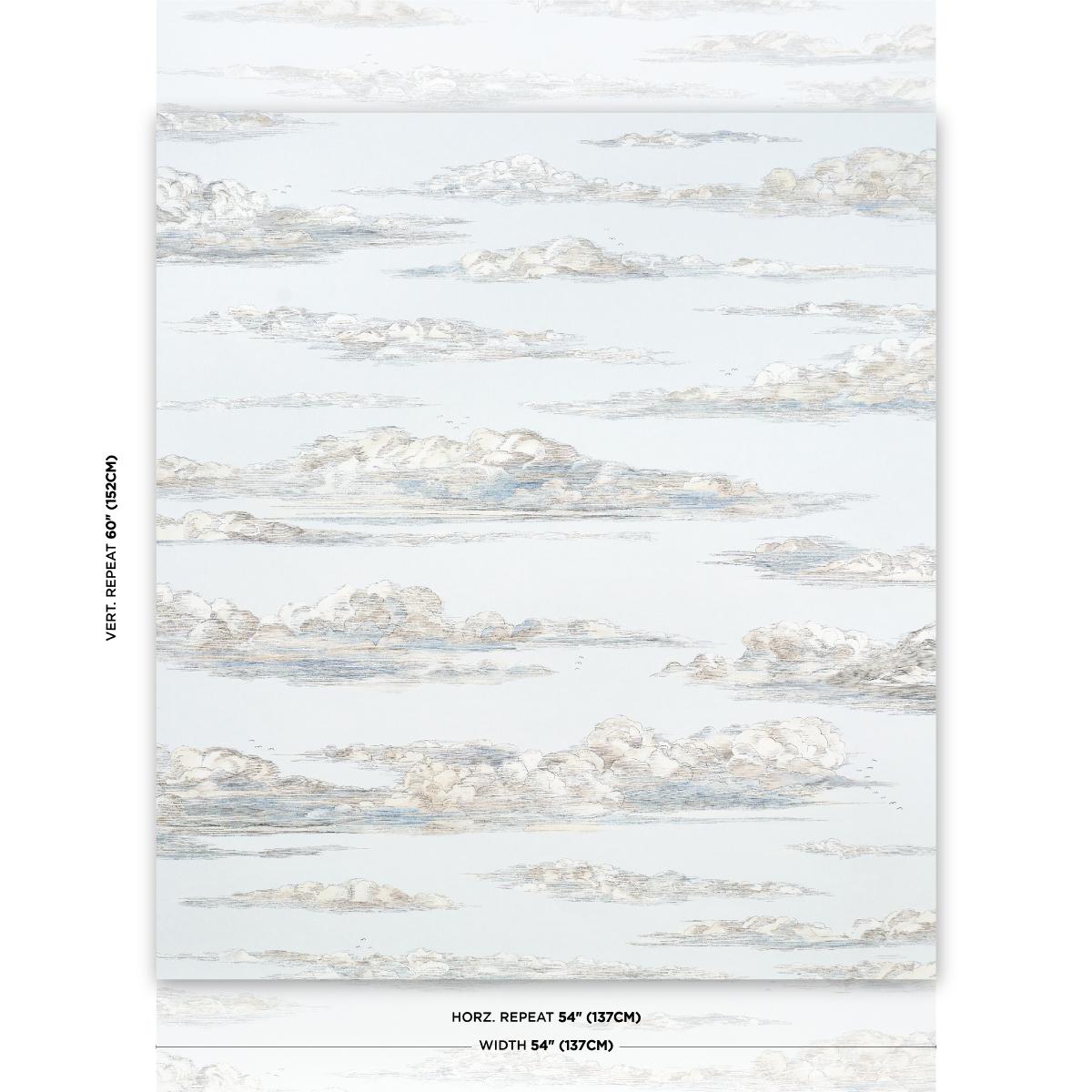Schumacher Mr. Darcy'S Clouds Sky Wallpaper