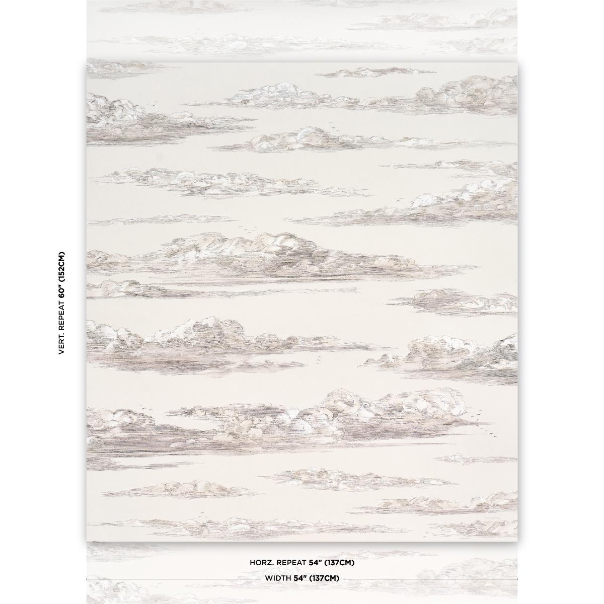 Schumacher Mr. Darcy'S Clouds Grisaille Wallpaper