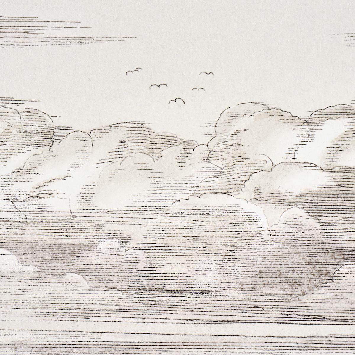 Schumacher Mr. Darcy'S Clouds Grisaille Wallpaper
