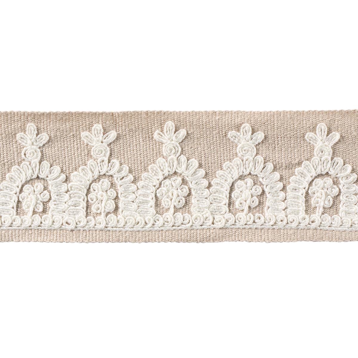 Schumacher Natural Noelia Embroidered Tape