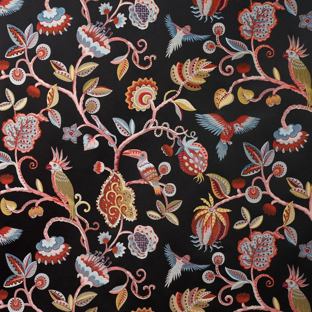 Schumacher Birds Of Paradise Woven Noir Fabric