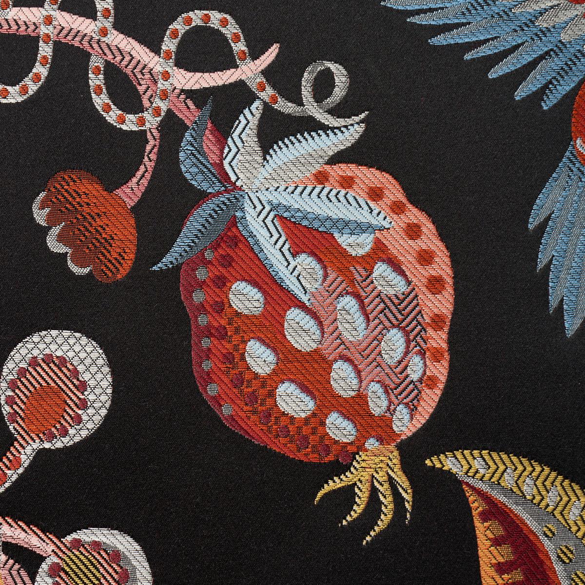 Schumacher Birds Of Paradise Woven Noir Fabric