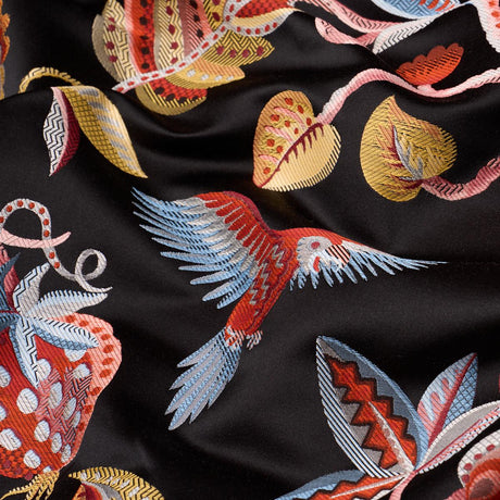 Schumacher Birds Of Paradise Woven Noir Fabric