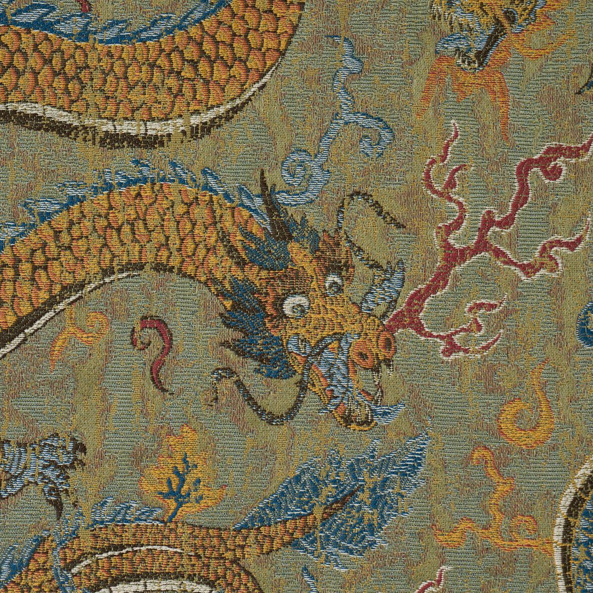 Schumacher Serpentine Dragon Multi Fabric