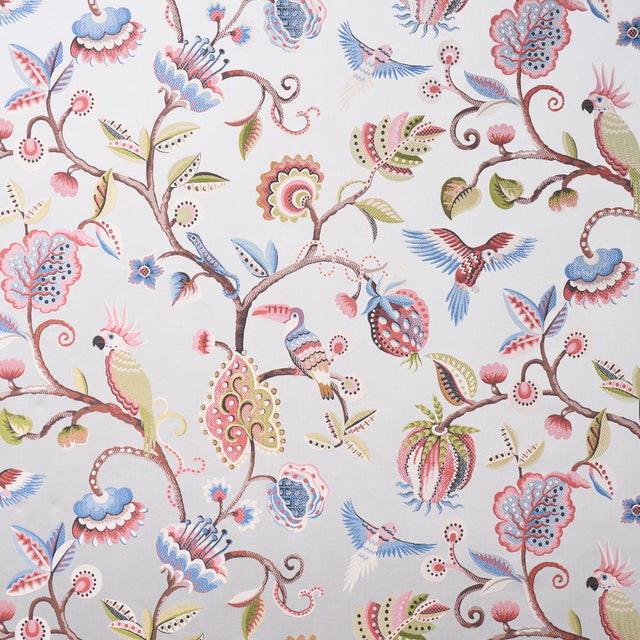 Schumacher Birds Of Paradise Woven Mist Fabric