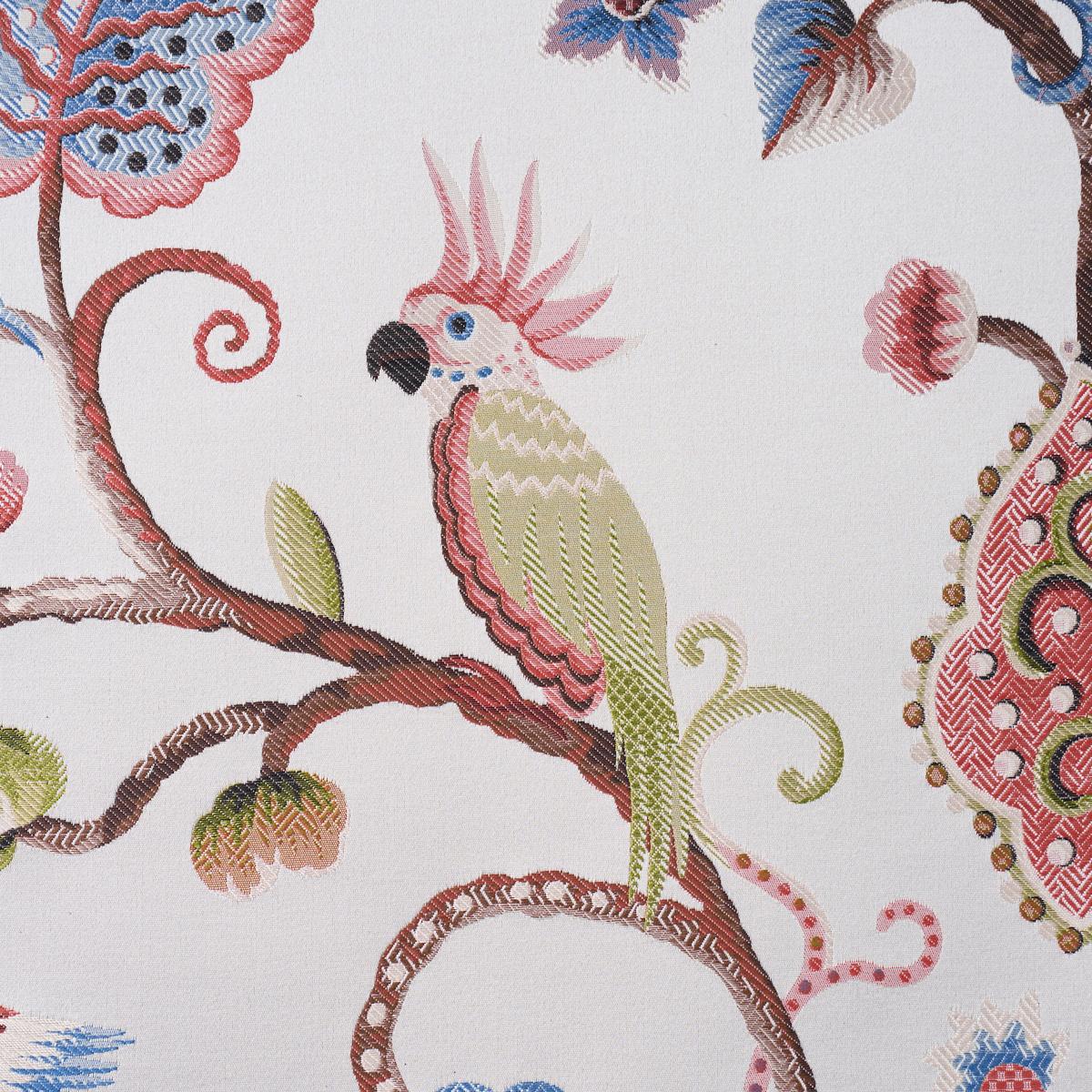 Schumacher Birds Of Paradise Woven Mist Fabric
