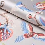 Schumacher Birds Of Paradise Woven Mist Fabric