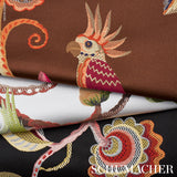 Schumacher Birds Of Paradise Woven Mist Fabric