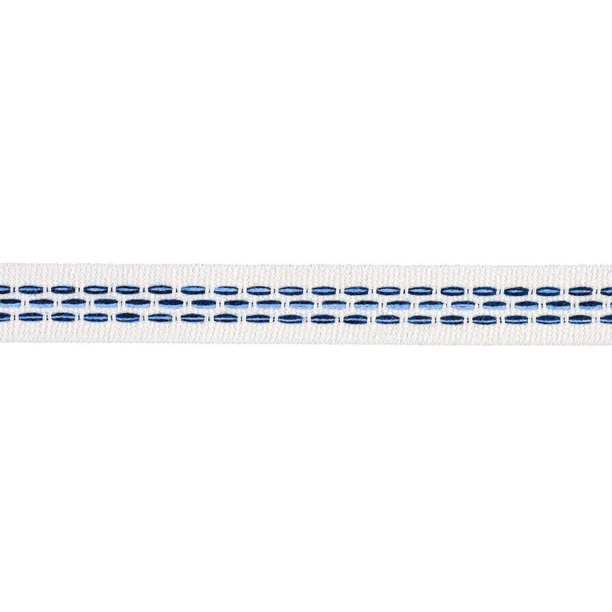 Schumacher Portola Tape Narrow Indoor/Outdoor Blue Trim