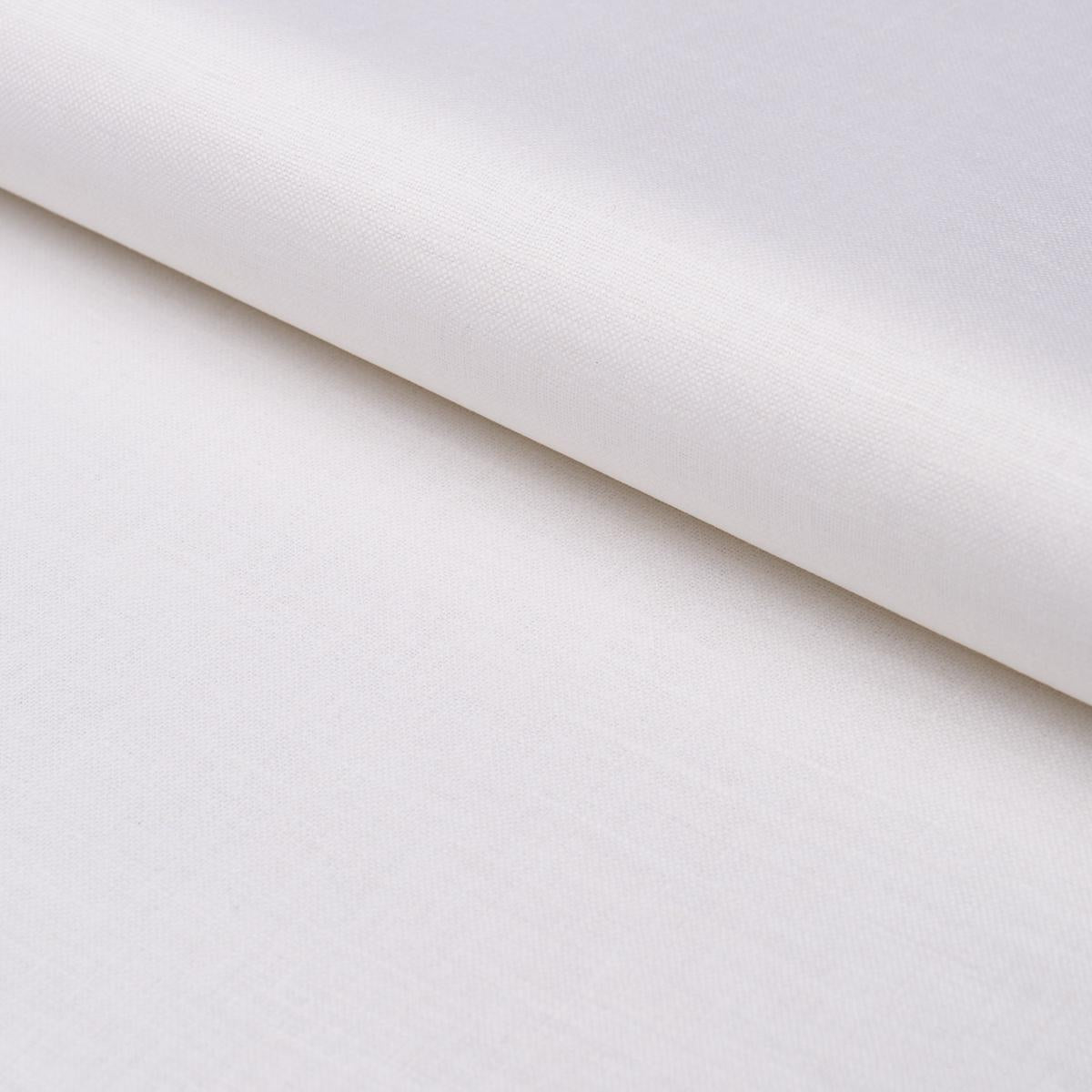 Schumacher Patent Linen White Fabric