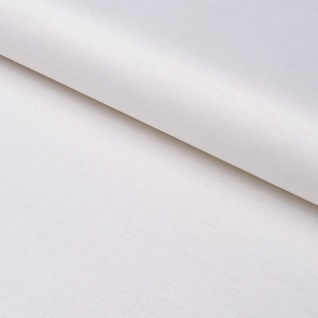 Schumacher Patent Linen White Fabric